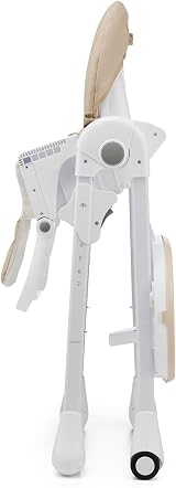 Kinderkraft Tummie 2-in-1 High Chair & Bouncer Beige Birth Fold-Flat view 8