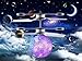 Slepwel UFO Flying Ball Magic led Light with Remote (Purple)