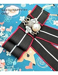Broche con lazo de cristal para atar el cuello, para hombres y mujeres, regalo de joyería para el día de la independencia de HAPPYTRY, L