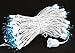 Novelty Lights 50 Feet 100 Bulb Incandescent Mini Light String, Teal with 6-Inch Spacing on White Wire, UL Listed Commercial Grade Indoor/Outdoor Mini Lights, Connectable End-to-End