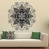 Wall Sticker, Fheaven Mandala Indian Flower Home Vinyl Mural Wall Decal Art Stickers for Bedroom,Living Room,Dining Room (Black)
