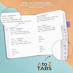 Clever Fox Password Book with alphabetical