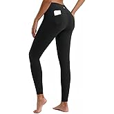 Emlovm Fleece Lined Leggings Women Snow Pants Water-Resistant Insulated Winter Leggings Warm with Pockets Thermal Ski