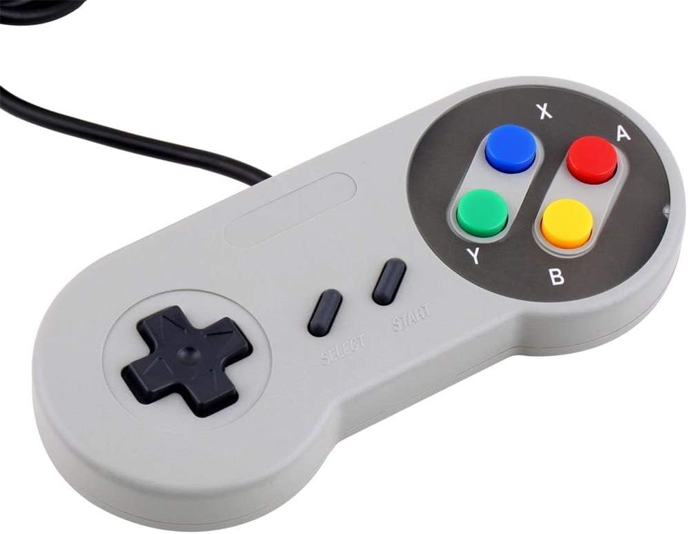 2 Packs Replacement Controller Gamepad for SNES, Game Controller Compatible with Original Super Nintendo Game Entertainment System: Home Audio & Theater
