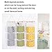 Shiaon Wall Hanging Storage Bag 2 Pack，3 Pockets Sundries Organizer Makeup Cosmetic Pouch Wardrobe Closet Storage Container Nordic Style (Yellow+Grey)
