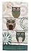 Kay Dee Spice Road Retro Owl Set - 2 Towels, Oven Mitt, Potholder