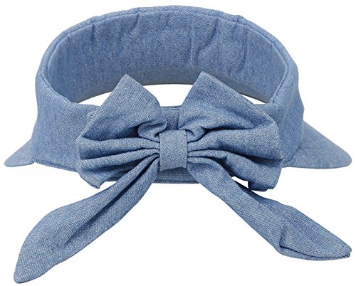 ThunderCloud Women's Summer SPF 50+ UV Protection Sun Visor Hat,Denim Blue - Thumbnail 2