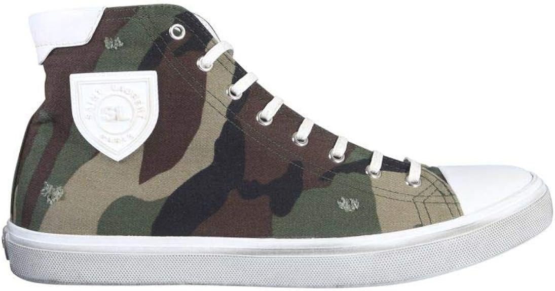 Amazon サンローラン ラグジュアリーファッション メンズ ir グリーン コットン 運動靴 秋冬19 シューズ バッグ