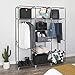 SONGMICS Portable Closet, Wardrobe Closet Organizer with Non-Woven Fabric Cover, Hanging Rods and Shelves, 59 x 17.7 x 69 inches, Large Capacity for Bedroom, Living Room, Dove Gray URYG12GY
