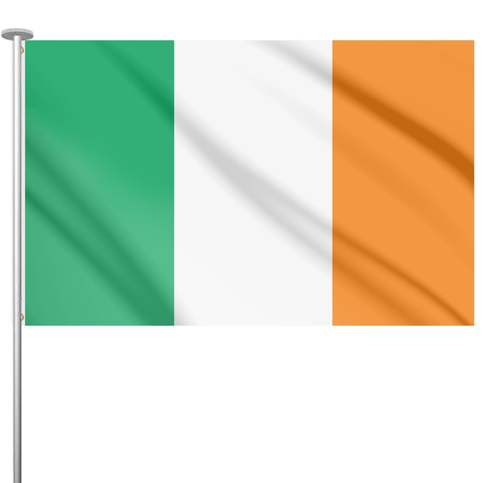 Wentsent Ireland Flag 5x3ft, 150x90cm Ireland Flags with Brass Eyelets for Euro Football Sport Event 2026 Festival Procession Garden Home Street Party Decoration