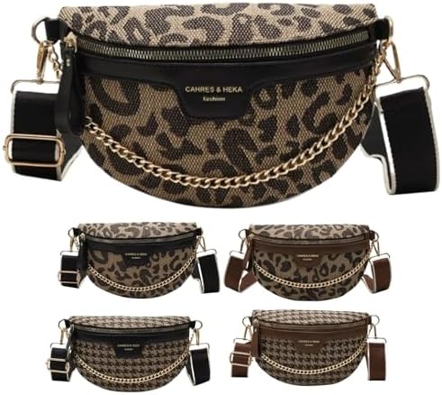 Amazon.com: Aisa us Leopard Print Nylon Fanny Pack Zebra Waist