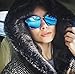 SojoS Square Fashion Women Mirrored Lens Abstract Sunglasses SJ2003 With White Frame/Silver Lens