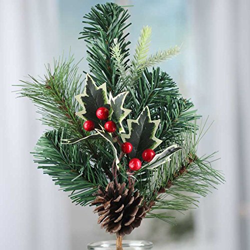Factory Direct Craft Set of 2 Artificial Mixed Pine and Holly Sprays for Holiday Arranging and Designing
