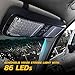 Xprite White Blue 86 LED SunShield Sun Visor Emergency Strobe Lights 12 Flash Modes Hazard Warning Light for Law Enforcement Vehicle