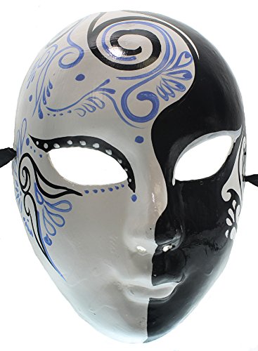 RedSkyTrader Womens Elegant Venetian Mask One Size Fits Most Blue, White, Black