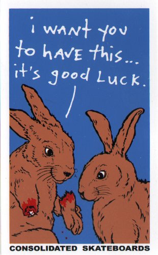 Consolidated Skateboard Sticker - NEW - (un) Lucky Rabbit Foot - skate board sk8
