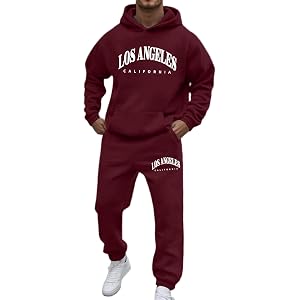 Shiketong Track Suits for Men Set Leisure Essentials Oversized Hoodie and Sweatpants Set for Walking Travel Vacation