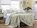Laura Ashley - Twin Quilt Set, Reversible Cotton Bedding with Matching Sham, Home Decor for All Seasons (Rowland Sage, Twin)