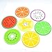 GXHUANG Silicone Fruit Coasters Set, Set of 7 (Colorful), Fruit Green Orange Pitaya Kiwi Carambole Watermelon Lemon