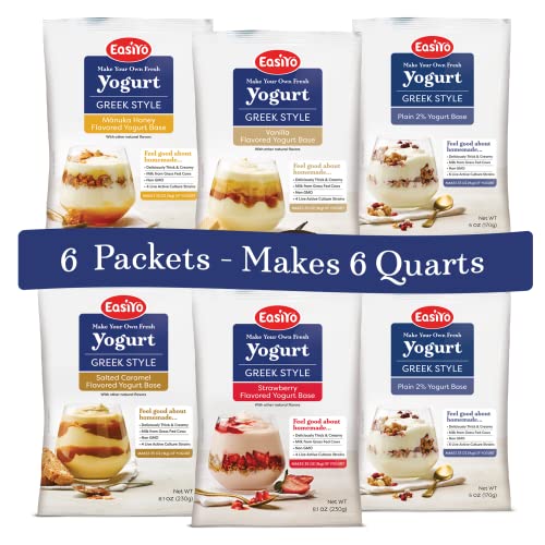 EasiYo Greek Style Yogurt Base Classic Variety (6pack, 42 Servings