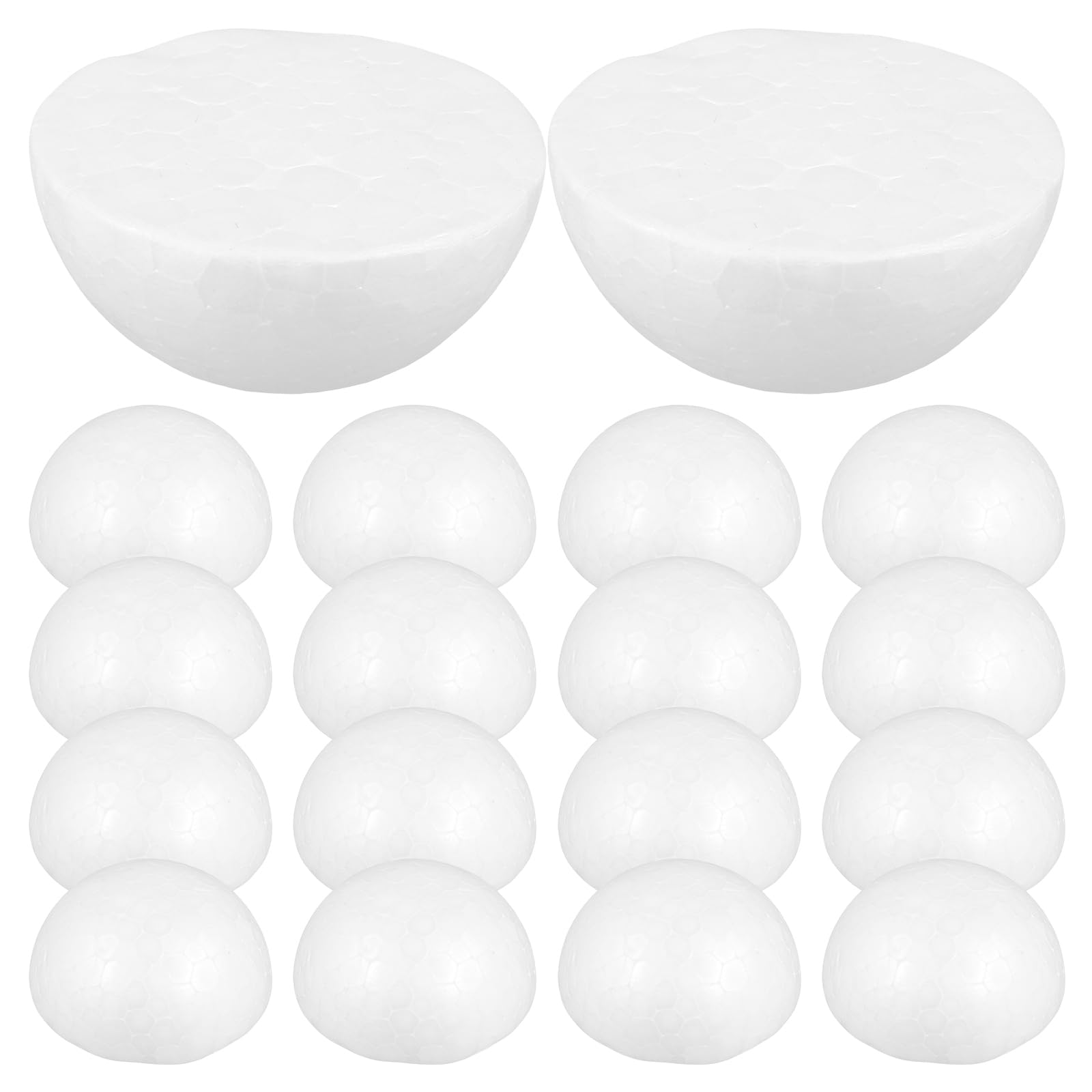 Healifty 30pcs Half Foam Balls White Craft Ball Wedding Decor Round Balls Christmas Xmas Ornaments for DIY Craft Modeling Xmas Tree Decorations Party Favors 8cm
