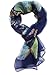V28 Womens 100% Silk Butterfly Pattern Scarf (Dark Blue)