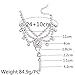 Ingemark 2 PCS Crystal Beach Wedding Foot Jewelry Barefoot Sandals Toe Ring Boho Anklet with Multi Tassel