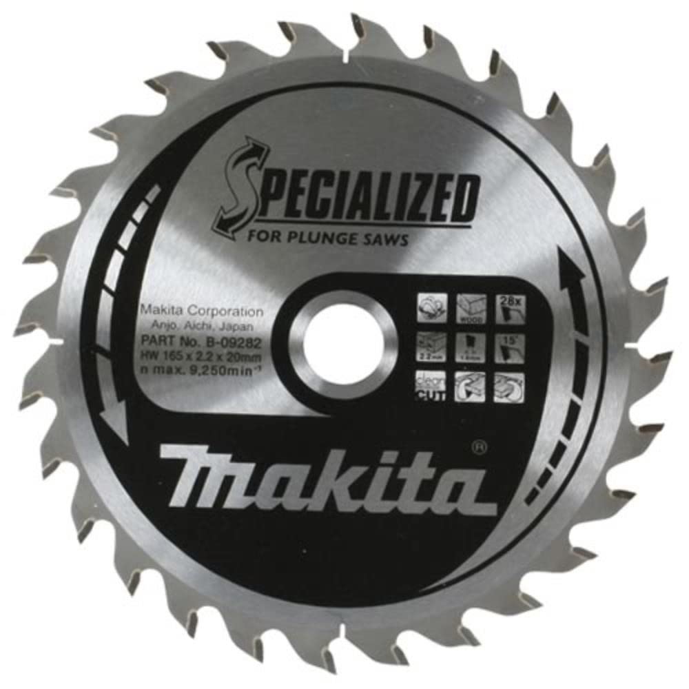 Makita B-33009 Specialized Saw Blade for Plunge Saws 165x20x28T