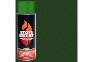 WOODEZE Stove Bright High Temp Stove Hearth Spray Paint | Up to 1200° F - Forest Green - 8134