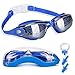 VELMAZ Swim Goggles with Nose Clip + Ear Plugs + Case, Clear No Leaking Anti Fog UV Protection Triathlon Swimming Glasses for Adult Men Women Youth Kids Child