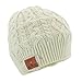 Tenergy Braided Cable Knit Wireless Hands-Free Bluetooth Beanie Hat 52411 - Cream