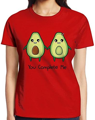 ZAPAGE Madam You Complete Me Avocado Premium Design Short Sleeve Tees Round Neck Cute Tops Juniors Tees