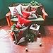 Phantoscope Decorative Christmas Throw Pillow Cover with Grid Background (Letter)