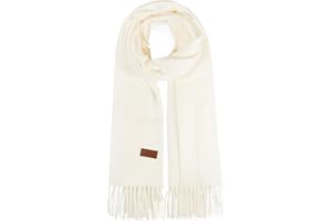 HH HOFNEN Women's Winter Scarf Classic Tassel Plaid Scarf Large Shawl Oversized Scarves Soft Warm Blanket Thick Wraps