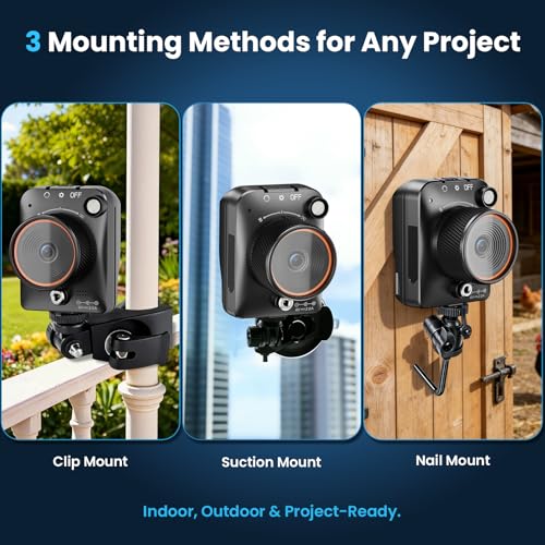 Time Lapse Camera 1296P 48MP Site Camera, 6X Digital Zoom, 180 Day Recording, Timelapse Camera with LED Light, Time-Lapse Camera for Construction Sites, Planting (64GB)
