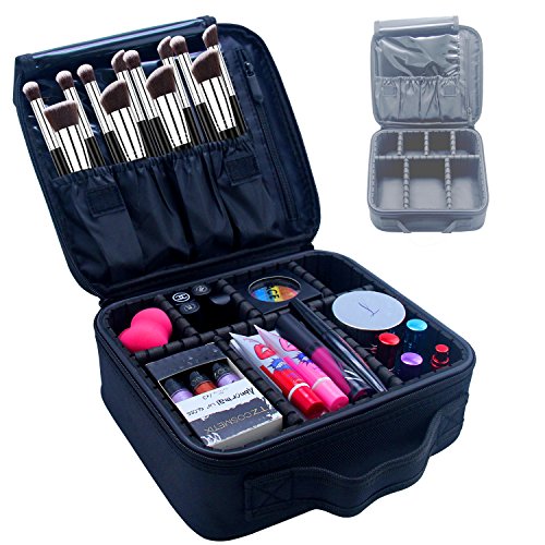 Samtour Professional Makeup Train Case Cosmetic Bag Organizer
