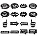 BizoeRade 16pcs Wedding Photo Booth Props Mini Chalkboard Signs Funny Written TEXT Wedding Party