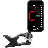Cherub WST-551C Rechargeable Clip on Guitar Tuner, Bright Display, Easy to Read, High Accuracy, Adjustable Reference Pitch, USB-C Charging Port