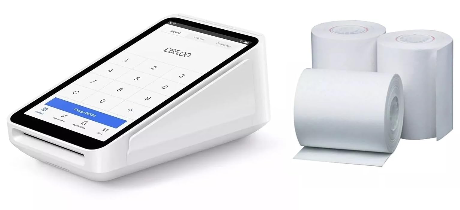 Replacement Receipt Paper for Square Terminal Payment Device, 20 Rolls