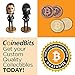 CoinedBits The Official Satoshi Nakamoto 3D Bitcoin Collector’s Coin | Two-Tone Medallion with Custom Gift Display Box