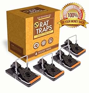 Amazon.com : Rat Traps (4, Rat Trap (Bigger 3" X 5 ...