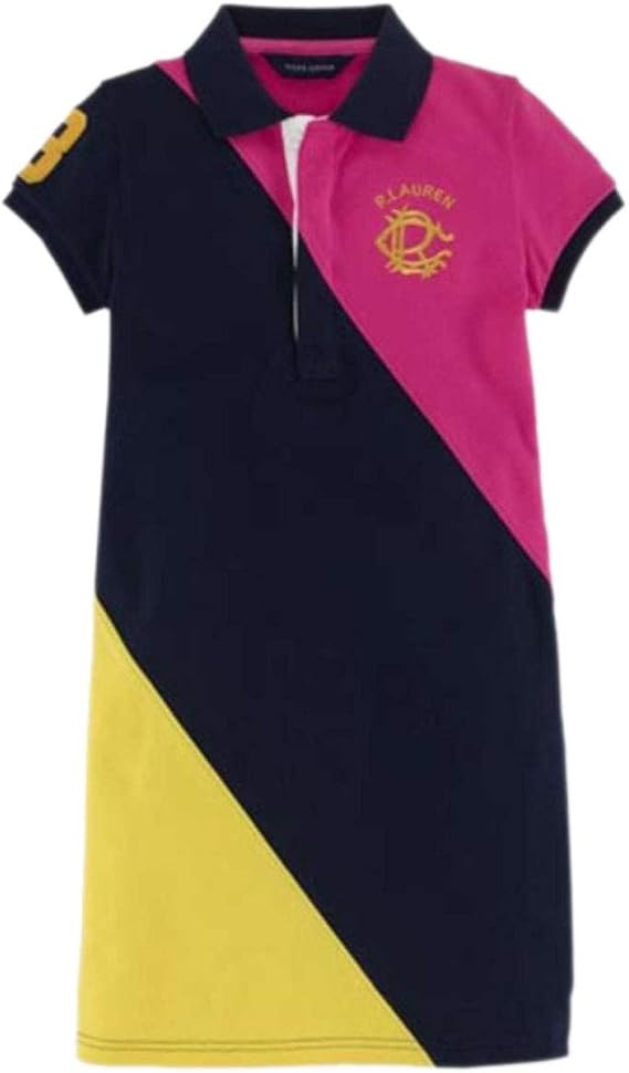 Amazon ポロ ラルフローレン キッズ Polo Ralph Lauren Children 正規品 子供服 ガールズ ポロシャツ Color Blocked Polo Dress コード 並行輸入品 ワンピース チュニック 通販