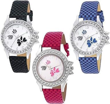 Swadesi Stuff Multi Color Analog Watch for Women & Girls Combo of 3 Watches