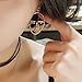 Cleacloud Human Face Dangle Earrings Drop Hoops Studs Cuffs Ear Wrap Pin Vine Pierced Dangling Hollow Out Charms Jewelry Golden Plated Style 1