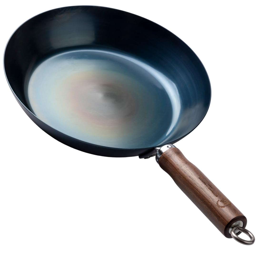 Photo 1 of ???????? Crafted in Japan. Trusted by Chefs. Japanese Carbon Steel Frying Pan – Precision-Formed, Pre-Seasoned & Lightweight, Chef-Designed for High-Heat Control (11.0 inches)