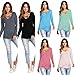 Women Blouse,Haoricu 2017 Clearance!Womens Fashion Long Sleeve Printed Shirt V Neck Casual Tops Blouse