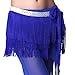 ZLTdream Women's Belly Dance Three Dense Tassels Hip Scarf