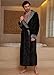 SUNBABY Thicker Long Flannel Sleepwear for Women and Man Imitation Fur Collar Bathrobes Warm Couple Pajamas(L,Black)