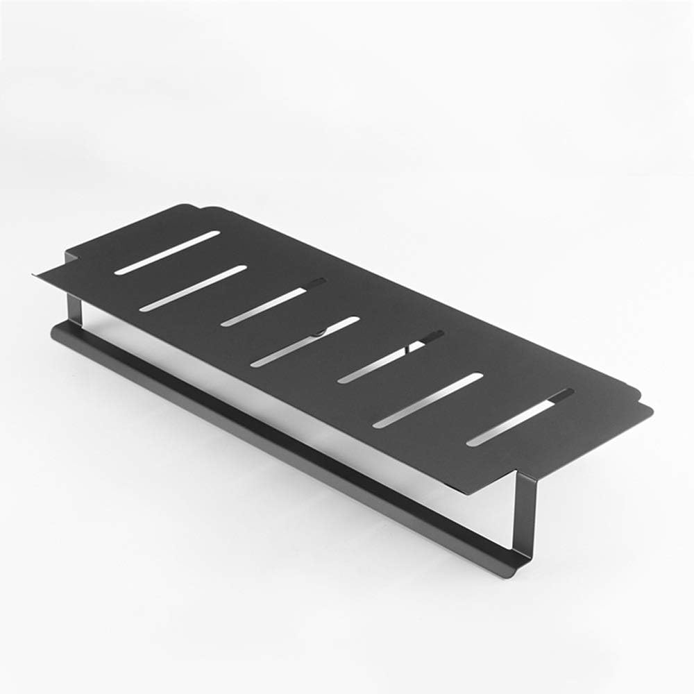 Kcakek Bastidor de toallas de baño de acero inoxidable negro Bastidores