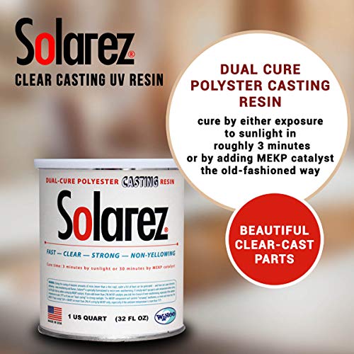 SOLAREZ UV Cure Clear Casting Resin (4 oz) DIY Jewelry, Hobby, Craft